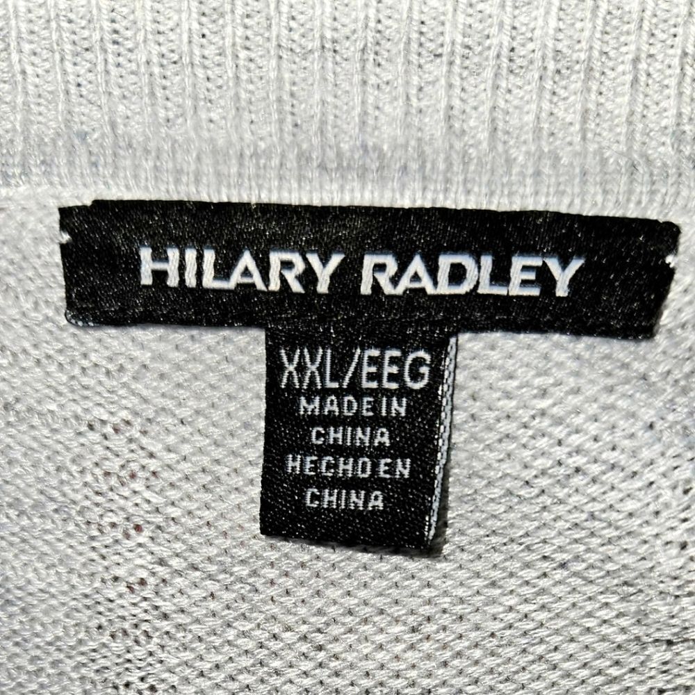 HILLARY RADLEY Plus Size Gray & White Striped 2fer one LongSleeve Sweater XXL - Picture 10 of 14